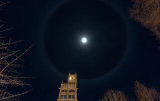 moon halo over jackson building asheville nc
